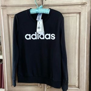 Adidas sweatshirt sz S black regular fit nwt